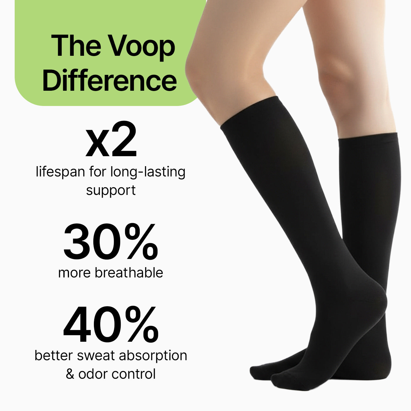 Voop ActiveGO – Bamboo Compression - All-Day Support for Long Hours (Unisex)